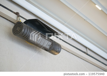 Modern electric infrared heater on celling  119575940