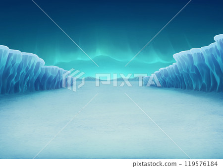 Glacier and night background illustration 119576184