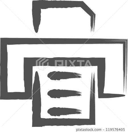 毛筆書寫業務單項圖示印刷機 毛筆書寫業務單項圖示印刷機 119576405