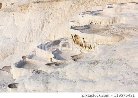 Travertine terraces of Pamukkale. Turkey 119576451