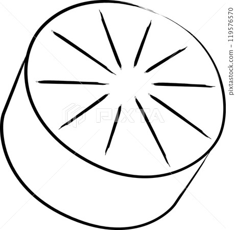 Brush-drawn oden illustration icon: Radish Brush-drawn oden illustration icon: Radish 119576570