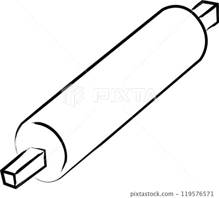 Brush-drawn oden illustration icon Burdock roll Brush-drawn oden illustration icon Burdock roll 119576571