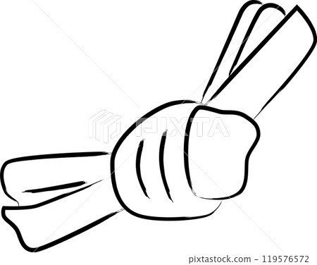 Brush-drawn oden illustration icon: Konbumaki Brush-drawn oden illustration icon: Konbumaki 119576572