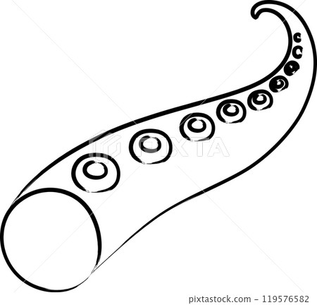 Brush-drawn oden illustration icon Octopus legs Brush-drawn oden illustration icon Octopus legs 119576582