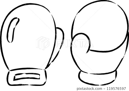 畫筆運動器材插畫手套 畫筆運動器材插畫手套 119576597
