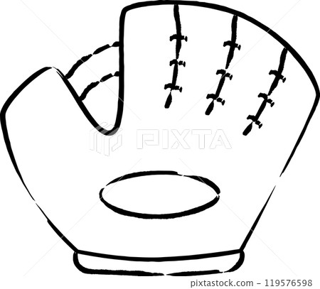 畫筆運動器材插畫棒球手套 畫筆運動器材插畫棒球手套 119576598