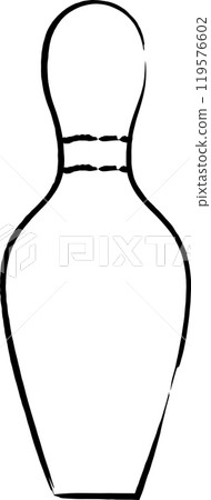 畫筆運動器材插畫保齡球瓶 119576602