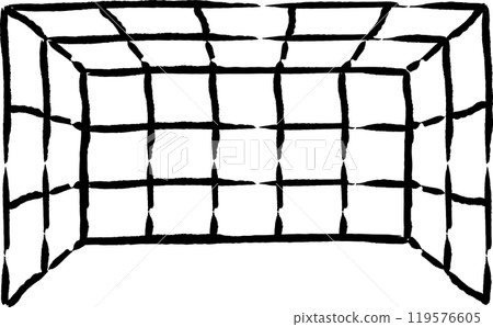 Hand-drawn illustration of sports equipment: Goal 119576605