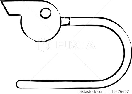畫筆運動器材插畫哨子 119576607