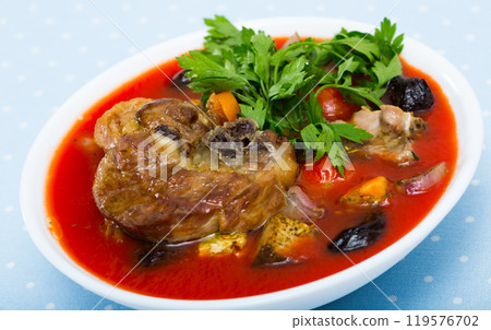 Meat tomato soup with mutton Meat tomato soup with mutton 119576702
