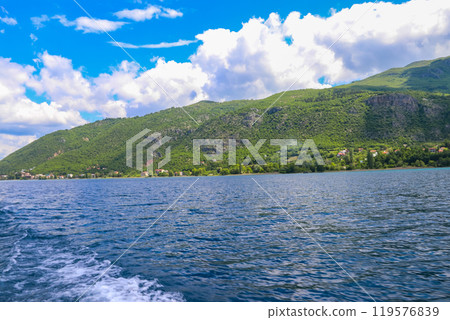 View of Lake Ohrid in North Macedonia 119576839