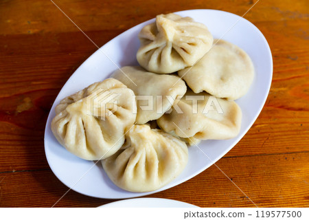 National dish of Georgian cuisine Khinkali 119577500