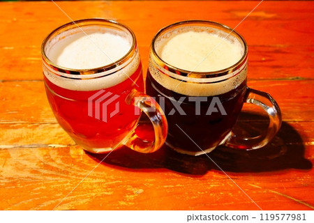 German beer amber and brown amber 119577981