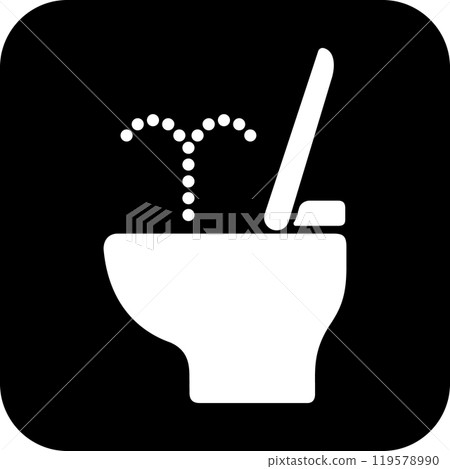 Icon of a toilet with a heated toilet seat 119578990