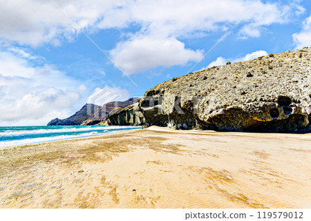 Beautiful views of Monsul beach, in Cabo de Gata, municipality of Nijar, Almeria 119579012