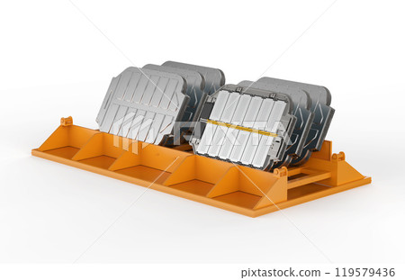 Batch of electric vehicle batteries or pallet of lithium-ion battery cell modules 119579436