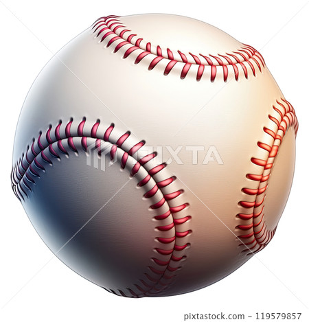 3d baseball ball on transparent background. AI-generated item 119579857
