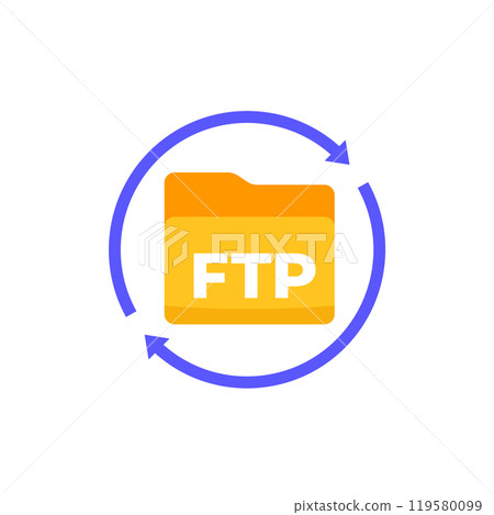 ftp icon, transfer or upload to a server ftp icon, transfer or upload to a server 119580099