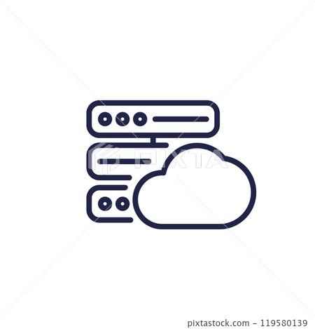 server line icon with a cloud 119580139