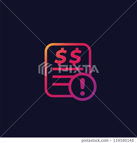 Invoice payment error vector icon 119580148