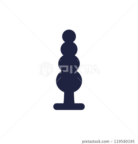 sex toy, anal plug icon on white 119580195