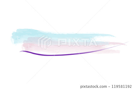 Watercolor style colorful line illustration 119581192