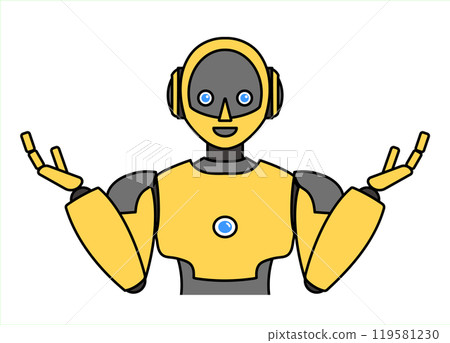 Illustration of a simple android robot - Stock Illustration [119581230 ...