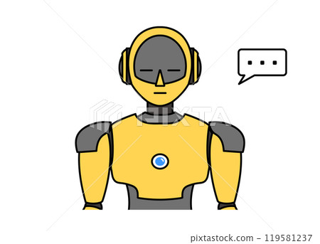 Illustration of a simple android robot 119581237