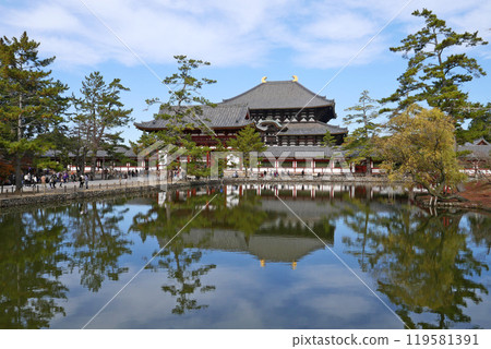 Todaiji Temple's Mirror Pond and Great Buddha Hall 119581391