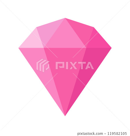 Diamond gemstone icon in flat style. Jewelry gem vector illustration on isolated background. Luxury brilliant sign business concept. Diamond gemstone icon in flat style. Jewelry gem vector illustration on isolated background. Luxury brilliant sign business concept. 119582105