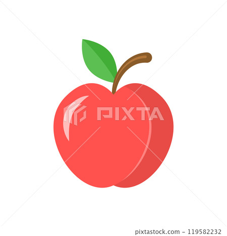 Apple fruit icon in flat style. Healthy dessert vector illustration on isolated background. Fresh food sign business concept. Apple fruit icon in flat style. Healthy dessert vector illustration on isolated background. Fresh food sign business concept. 119582232