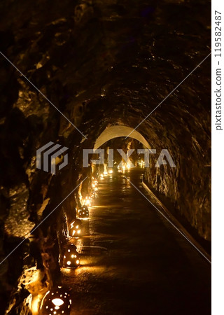 岩手縣神秘龍泉洞的壯麗景色 岩手縣神秘龍泉洞的壯麗景色 119582487