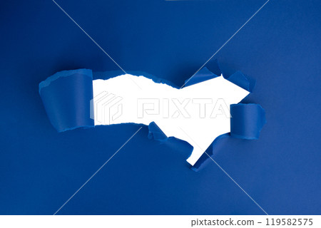 Blue torn sheet of paper with whole space for text Blue torn sheet of paper with whole space for text 119582575