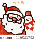 Cute Santa Claus and Snowman 119583752