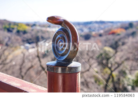 The zodiac snake: Masugatayama Observatory under the clear blue sky (Kawasaki City, Kanagawa Prefecture) The zodiac snake: Masugatayama Observatory under the clear blue sky (Kawasaki City, Kanagawa Prefecture) 119584063