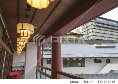 Dogo Onsen, one of Ehime Prefecture's leading hot spring resorts 119584256