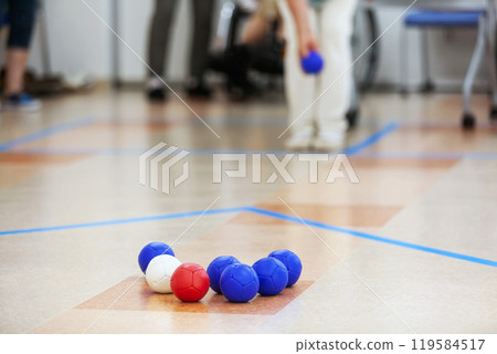 People enjoying the disabled sport of boccia 119584517