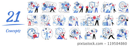 Thinking vector illustration. In realm contemplation, ideas sprout like flowers, watered by rain intelligent thinking Brainstorming is forge where raw materials ideas are shaped by hammer thoughtful Thinking vector illustration. In realm contemplation, ideas sprout like flowers, watered by rain intelligent thinking Brainstorming is forge where raw materials ideas are shaped by hammer thoughtful 119584860