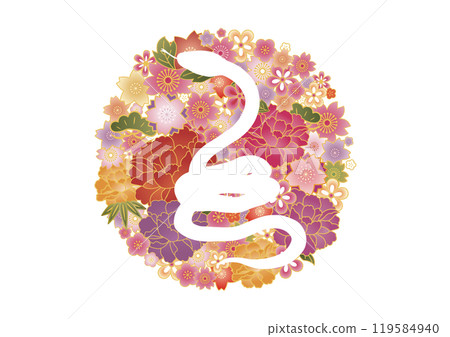 2025 年蛇年白蛇剪影日本圖案簡單的新年賀卡背景框架 2025 年蛇年白蛇剪影日本圖案簡單的新年賀卡背景框架 119584940