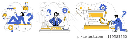 Service innovation vector illustration. Original concepts are paintbrushes coloring canvas successful service innovations Uniqueness is lighthouse guiding businesses through storms competition Service innovation vector illustration. Original concepts are paintbrushes coloring canvas successful service innovations Uniqueness is lighthouse guiding businesses through storms competition 119585260