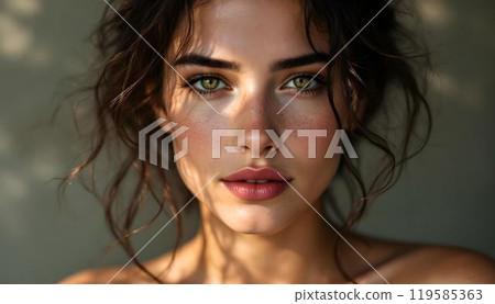 Eyes woman staring 119585363