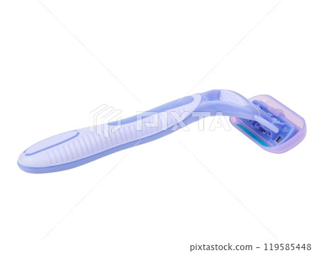 Lady razor for shaving isolated on the white background 119585448