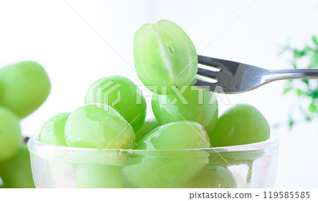 Shine Muscat grapes by the window (cut image) Shine Muscat grapes by the window (cut image) 119585585