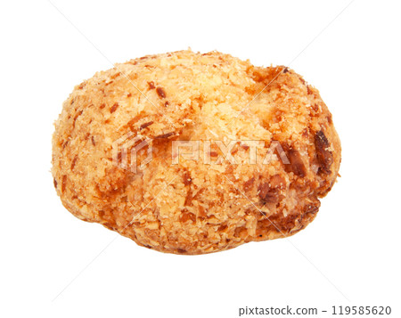 Coconut cookie organic isolated on the white background Coconut cookie organic isolated on the white background 119585620