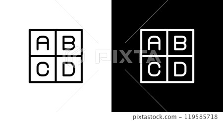 Simple line icons with four options 119585718
