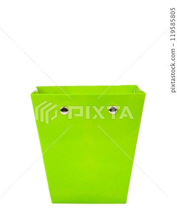 Green basket empty isolated on the white background 119585805