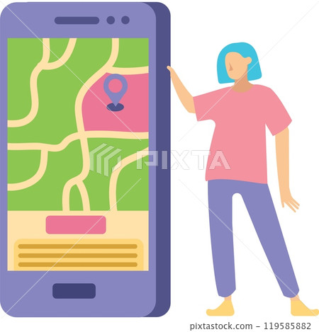 Online parcel delivery icon mobile app vector 119585882