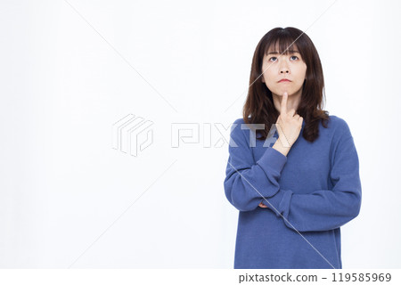 A woman who is worried A woman who is worried 119585969