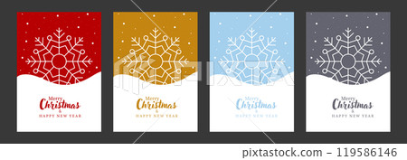 Merry Christmas and Happy New Year. A luxurious background with a festive design. Template for postcards, banners, posters and creative ideas Merry Christmas and Happy New Year. A luxurious background with a festive design. Template for postcards, banners, posters and creative ideas 119586146