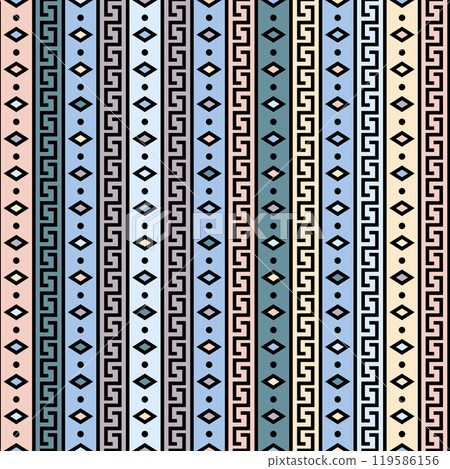 Seamless ornament. Colorful pattern of traditional national patterns. Background for textiles, textures, prints, wallpapers, clothes and interior, An idea for creative design 119586156